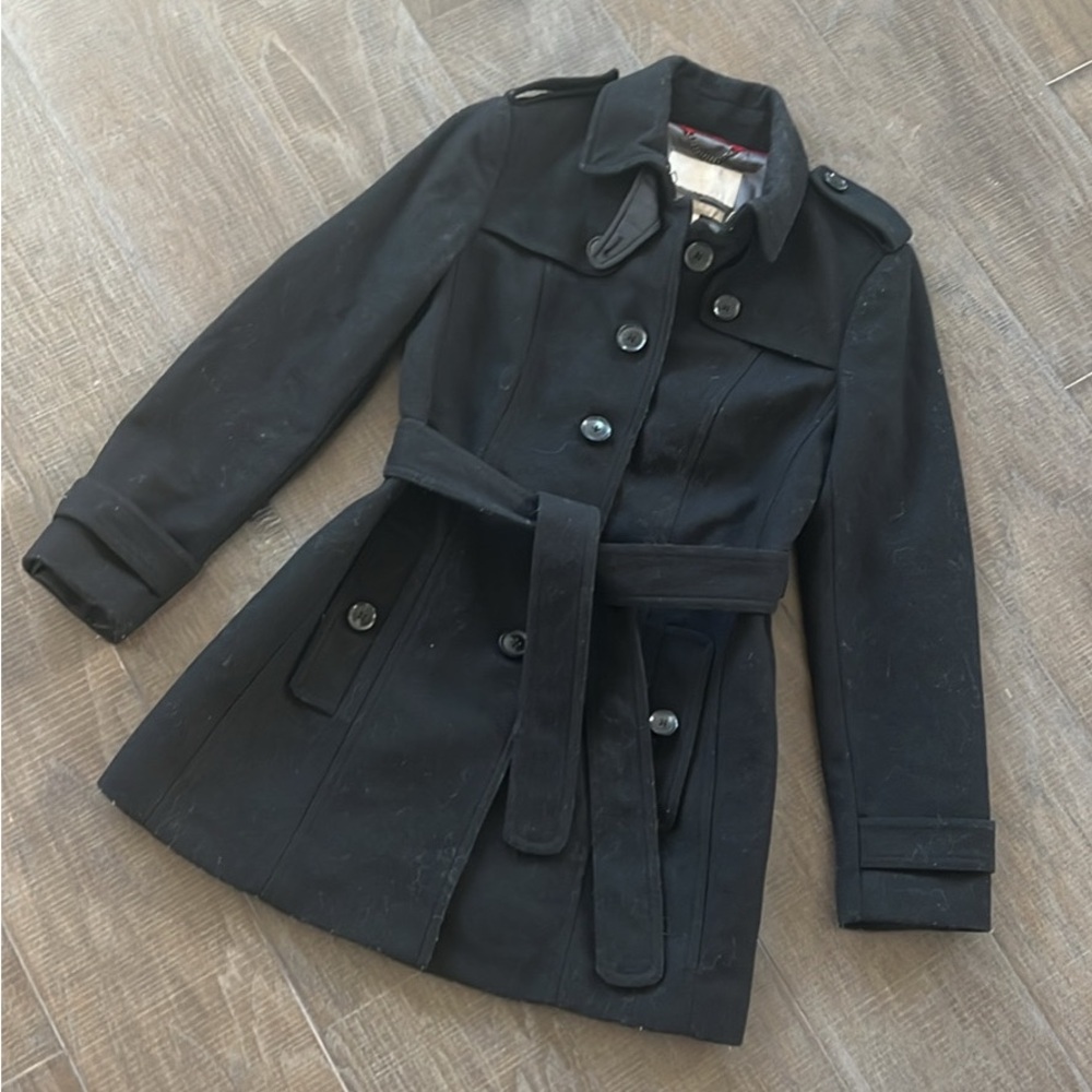 BANANA REPUBLIC Wool Black Coat (Petite XS)